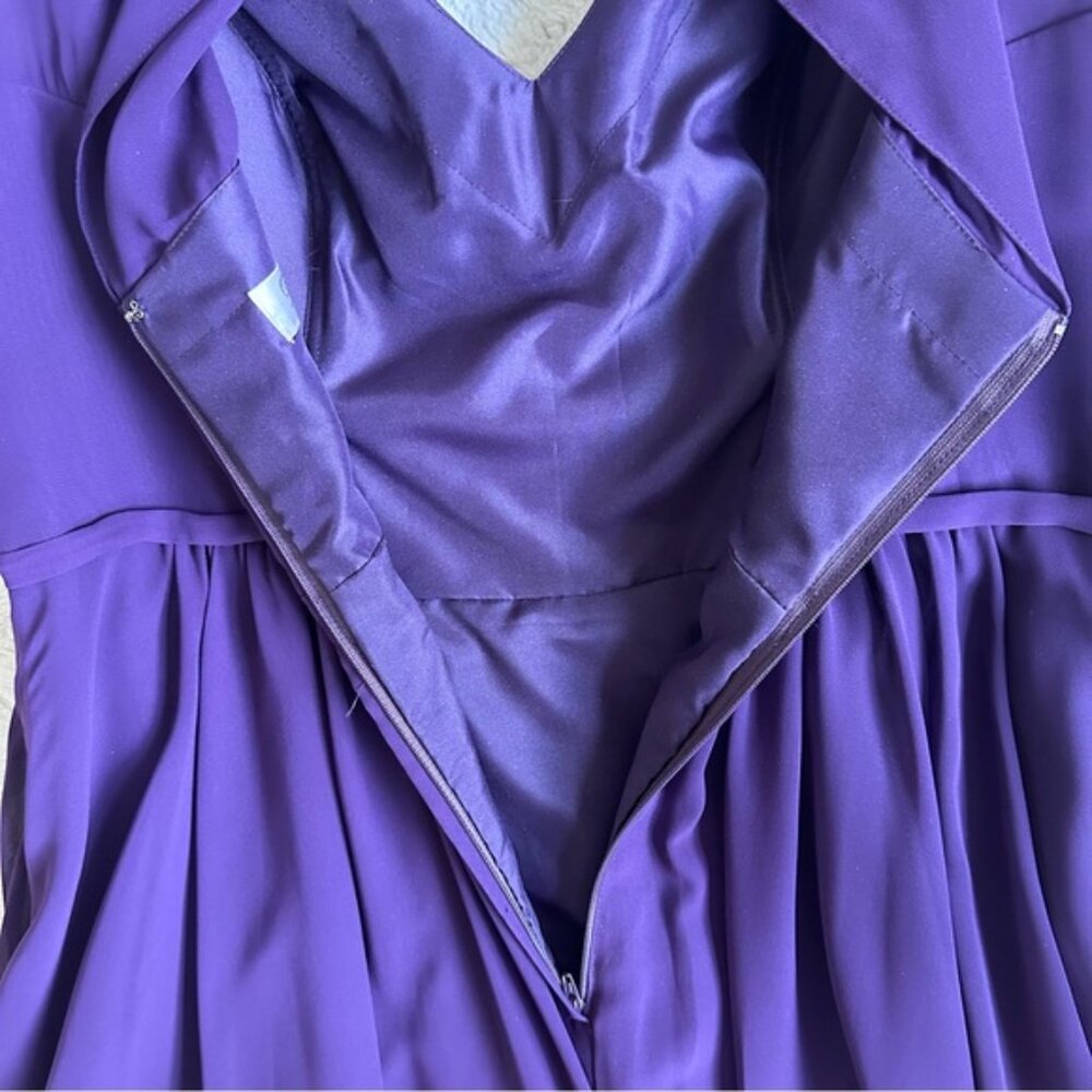 DaVinci Bridesmaids | Eggplant Purple Formal Gown Style# 60385 Dress | Size 16 - Picture 10 of 16